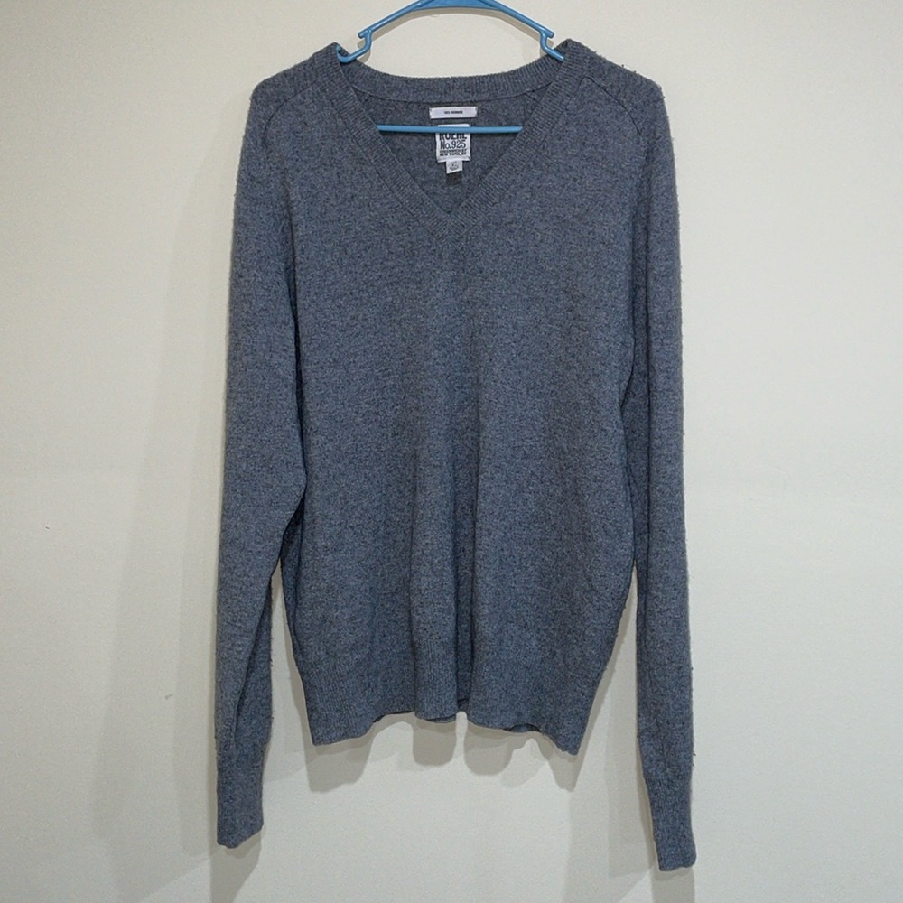Ruehl No. 925 100% Cashmere Grey Sweater - Size L